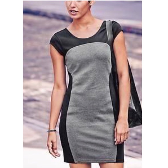 Athleta Dresses & Skirts - Athleta gray and black Illusion dress
